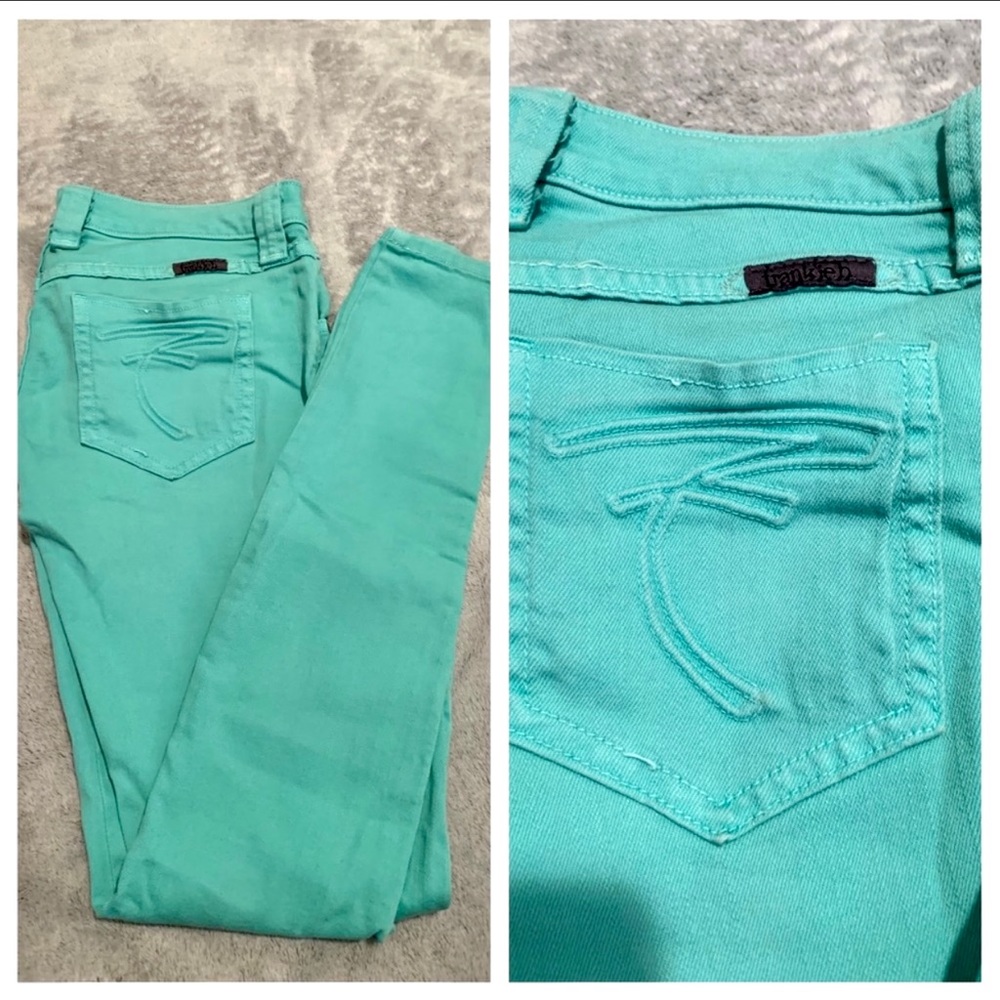 Frankie B. Mint Green Skinny Jeans